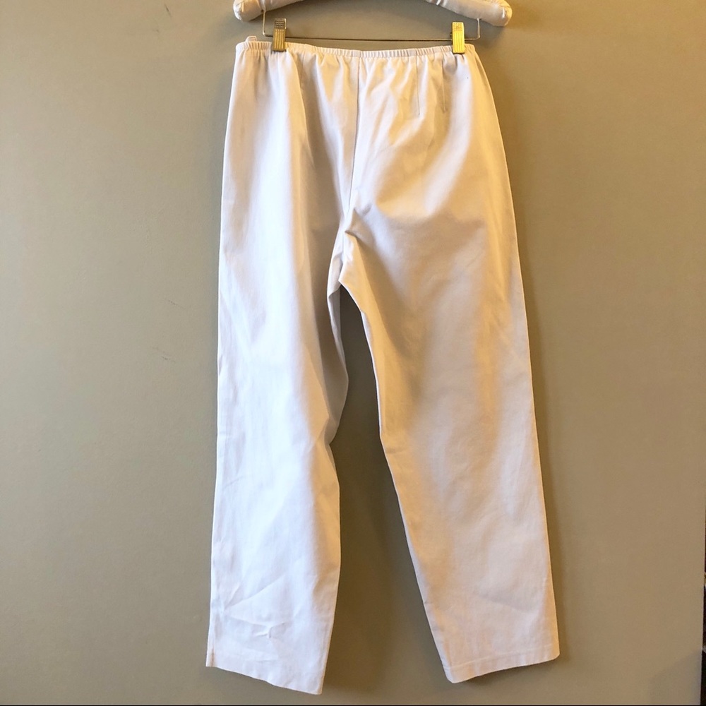 Eileen Fisher ivory stretchy pants - Picture 4 of 7